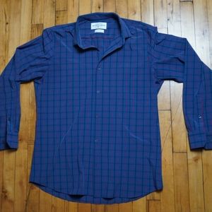 Mizzen+Main Mens Shirt Leeward Collection Sz XL Trim Fit Long Sleeve Blue Check